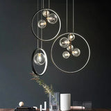 Bubbles de verre nordique de chevet led le pendentif moderne