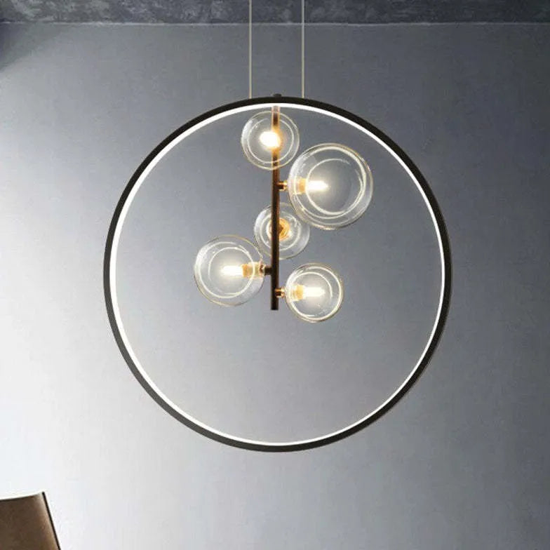 Bubbles de verre nordique de chevet led le pendentif moderne