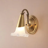 Elegant Petal Brass Vintage Wall Lights