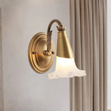 Elegant Petal Brass Vintage Wall Lights