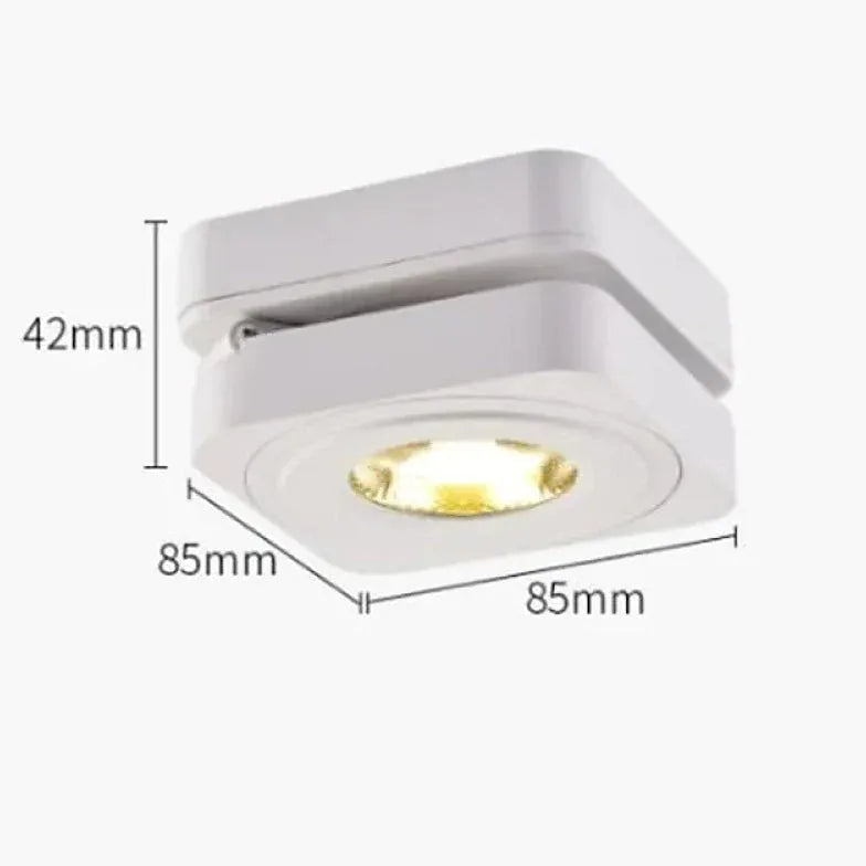 Plafonnier a led carré ajustable rotatif ultra-fin