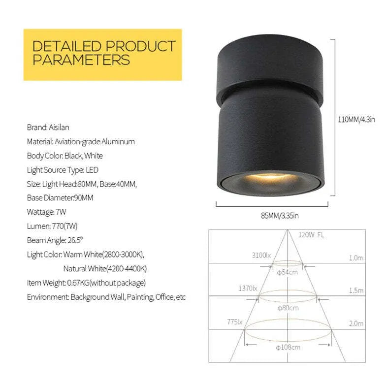 Plafonnier LED detecteur de mouvement rond moderne