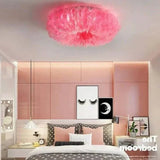 Plafonnier En Plume Moderne Romantique Chambre Nordique - Clowas.fr