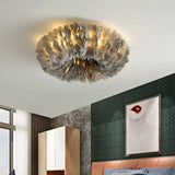 Plafonnier En Plume Moderne Romantique Chambre Nordique - Clowas.fr