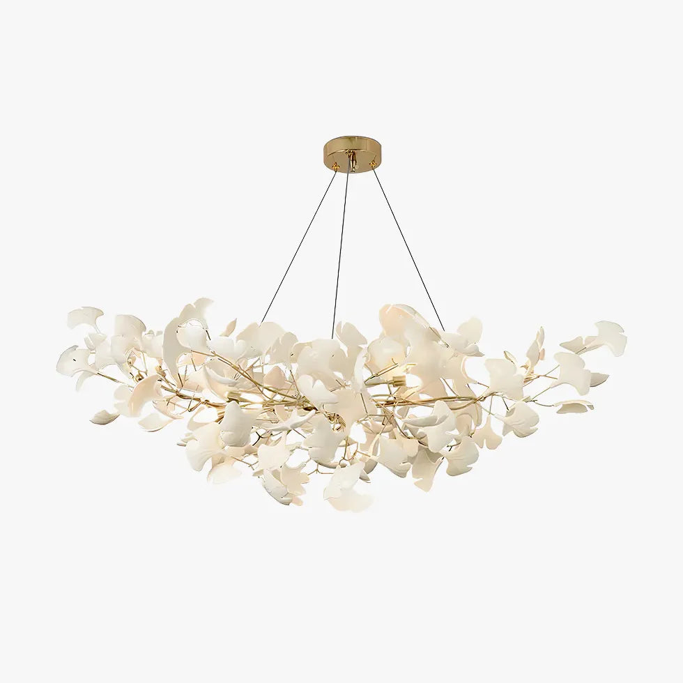 Suspension LED moderne en forme de ginkgo