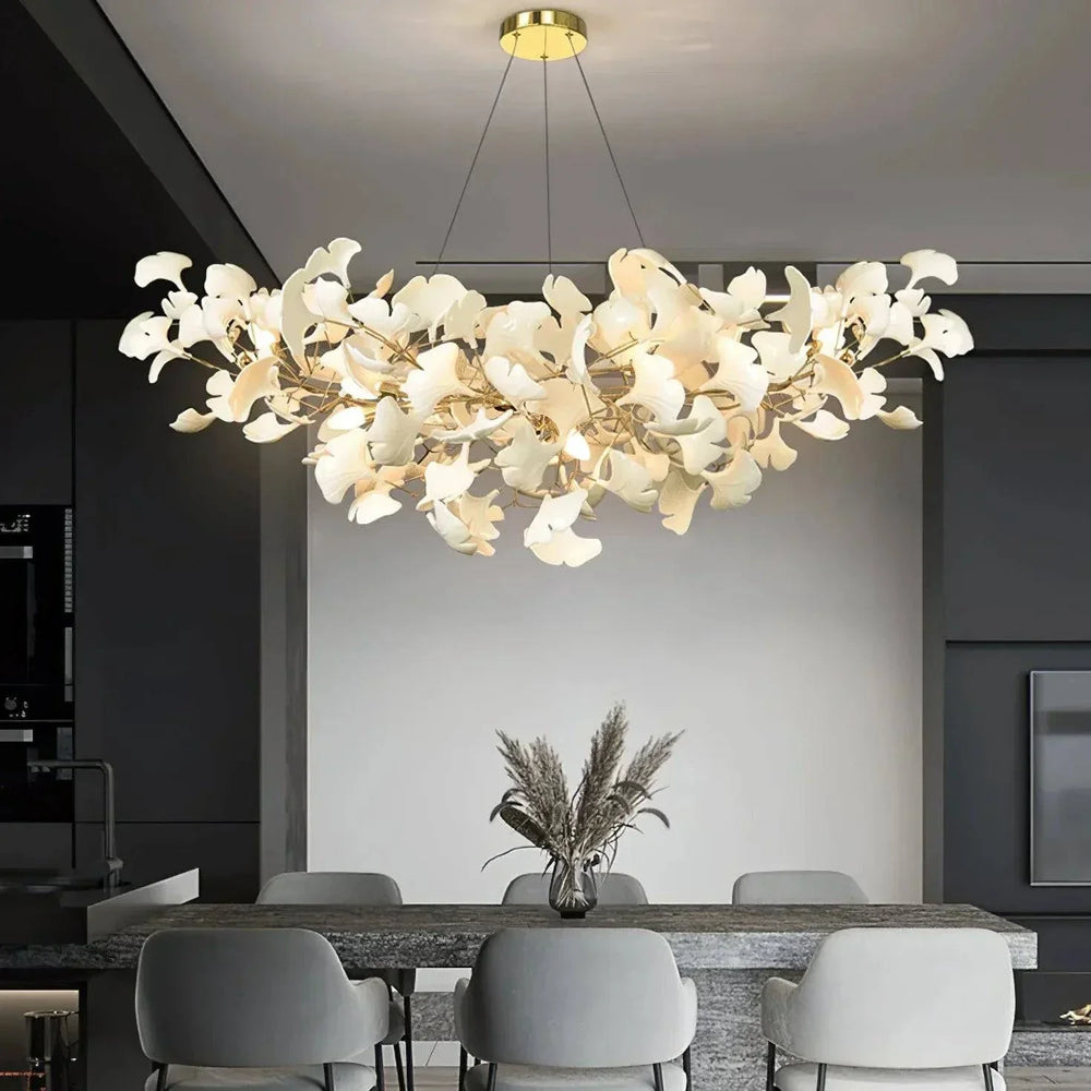 Suspension Led Moderne En Forme De Ginkgo - Clowas.fr