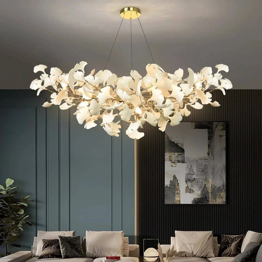 Suspension Led Moderne En Forme De Ginkgo - Clowas.fr