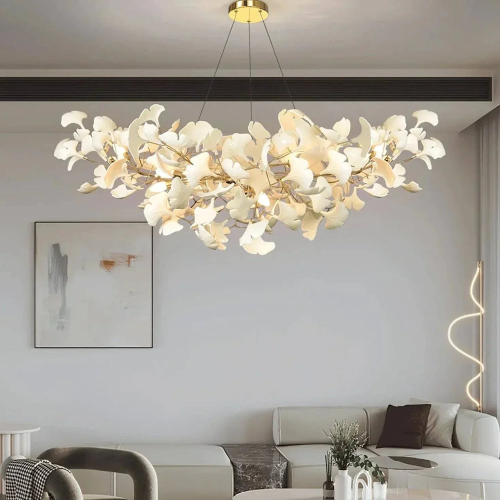 Suspension Led Moderne En Forme De Ginkgo - Clowas.fr