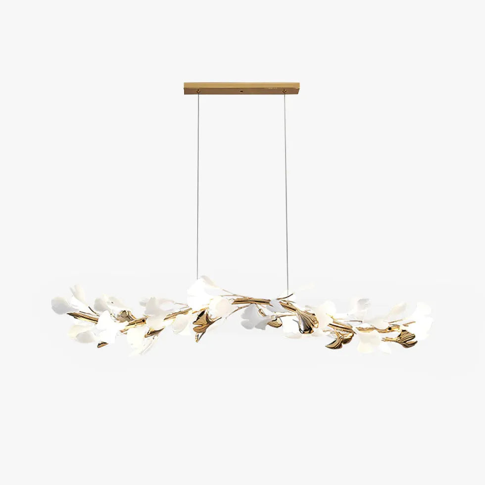 Natural Leaves Gold Kitchen Pendant Light