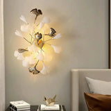 Luminaire Salon Mural Décoratif Feuille De Ginkgo Créatif - Clowas.fr