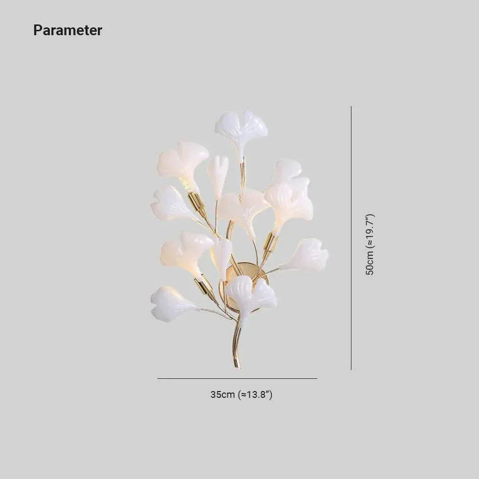 Luminaire Salon Mural Décoratif Feuille De Ginkgo Créatif - Clowas.fr