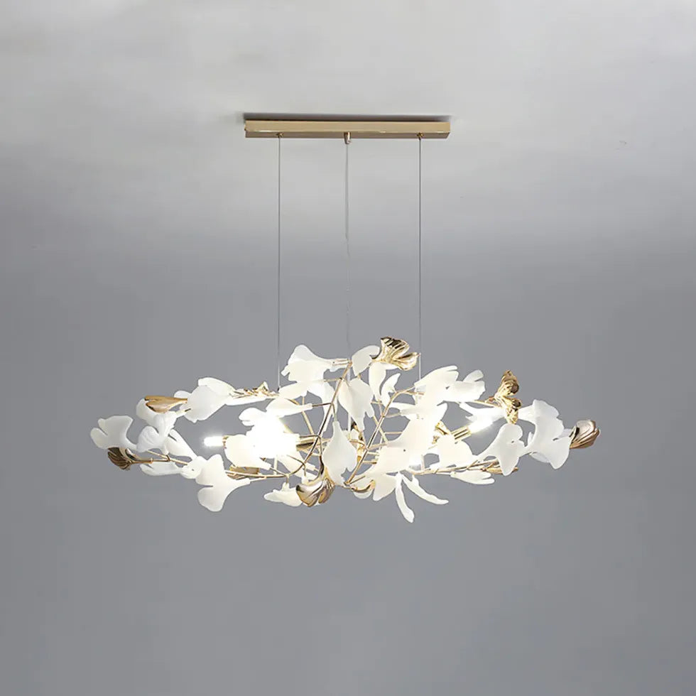 Circular Leaves Modern Gold Pendant Light