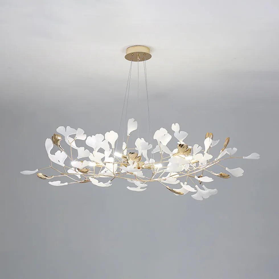 Circular Leaves Modern Gold Pendant Light