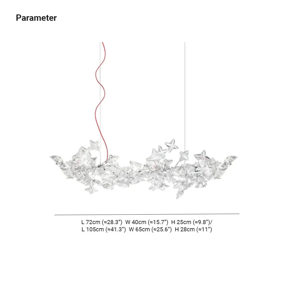 Lustre créatif italien moderne en argent