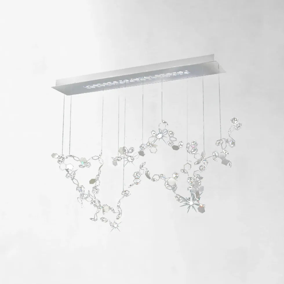 Compact Crystal Decor Modern Study Pendant Light