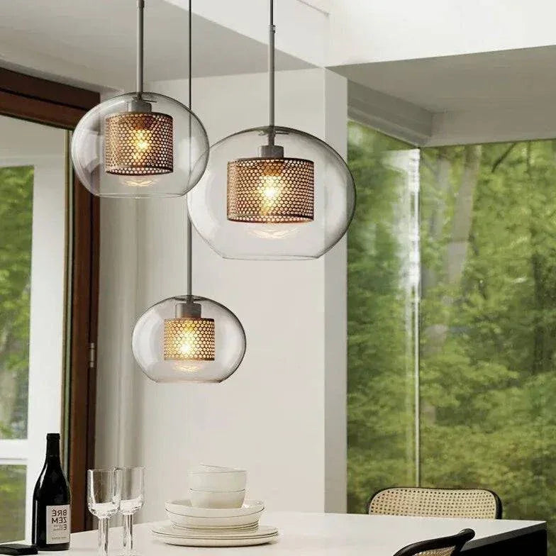 Suspension Luminaire Boule Verre Nordique Créatif - Clowas.fr