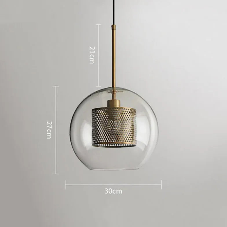 Suspension luminaire boule verre nordique créatif