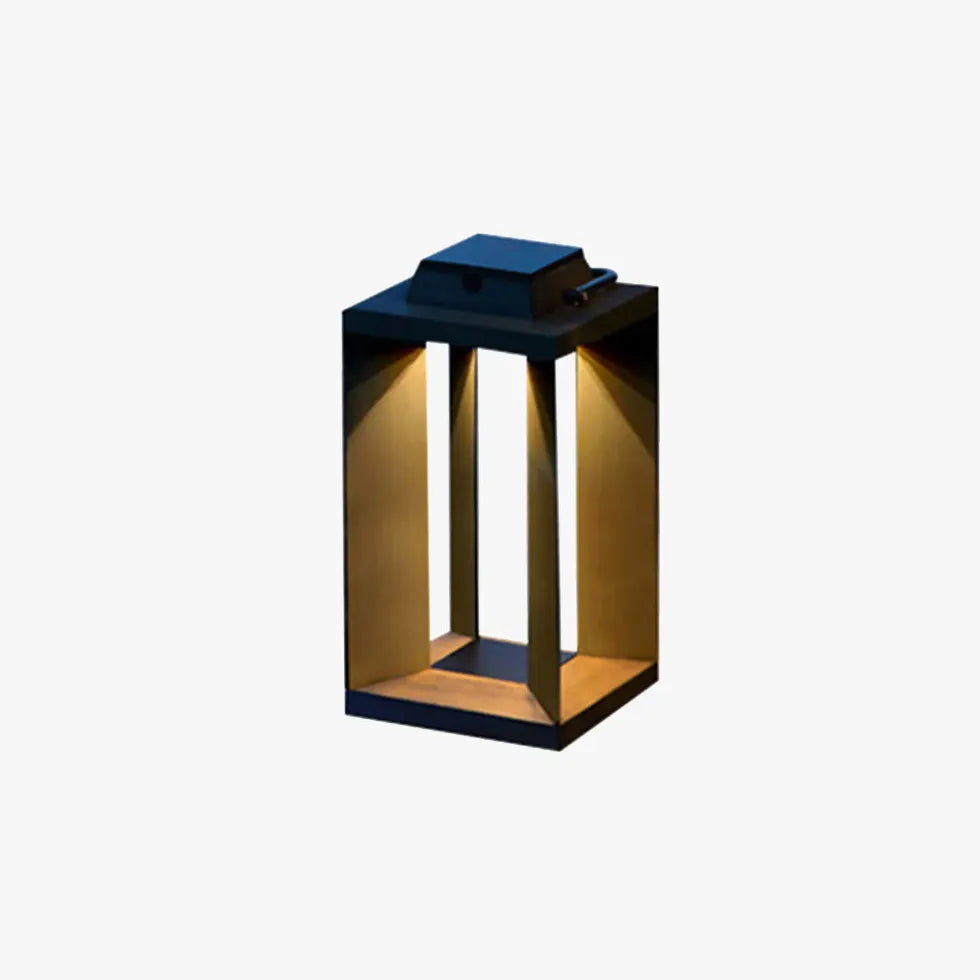 Cuboid Black Solar Outdoor Floor lamps