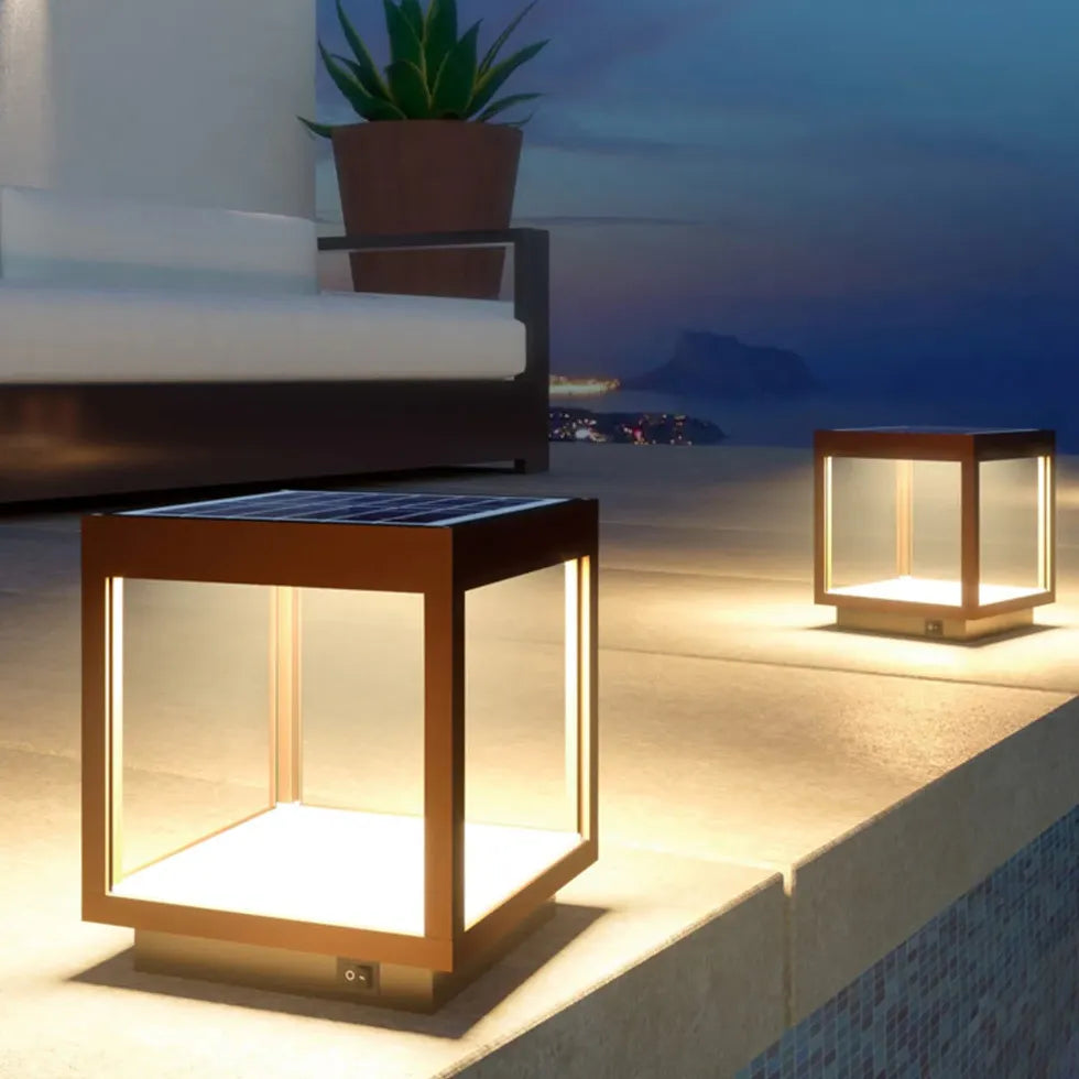 Lampadaire exterieur pour piscine solaire moderne