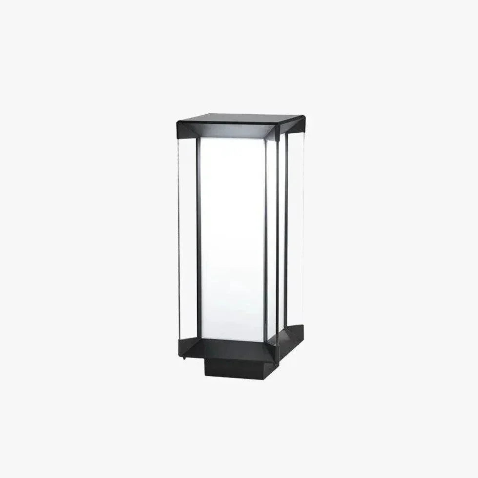 Lampadaire D'Extérieur Led Rectangulaire En Verre Noir - Clowas.fr