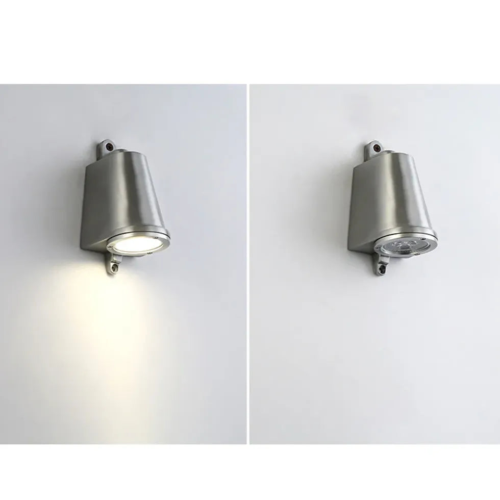 brushed metal wall lights outdoor