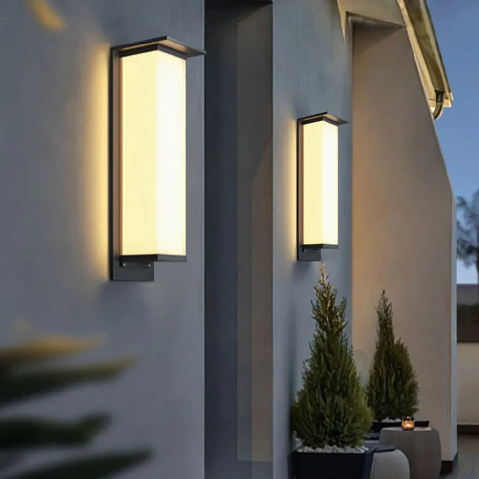 Lampe solaire murale extérieur jardin métal