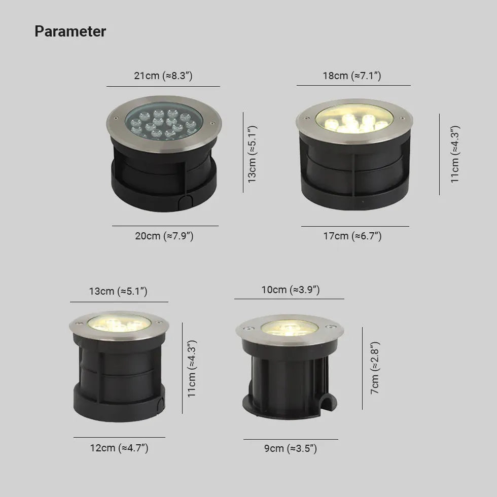 Projecteur étanche sous-marin de jardin noir