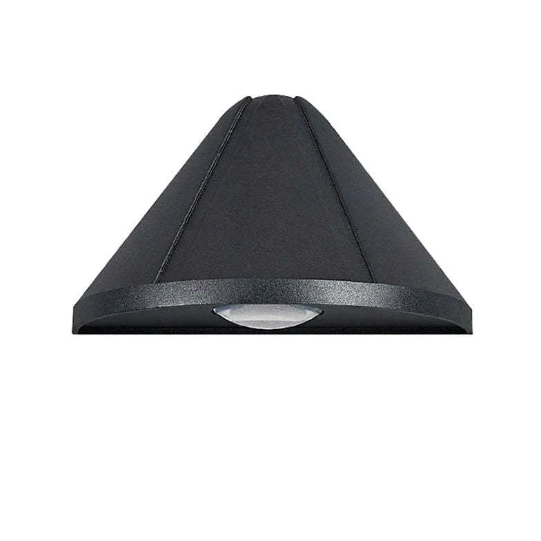 Black Outdoor Conical Metal Wall Lamp