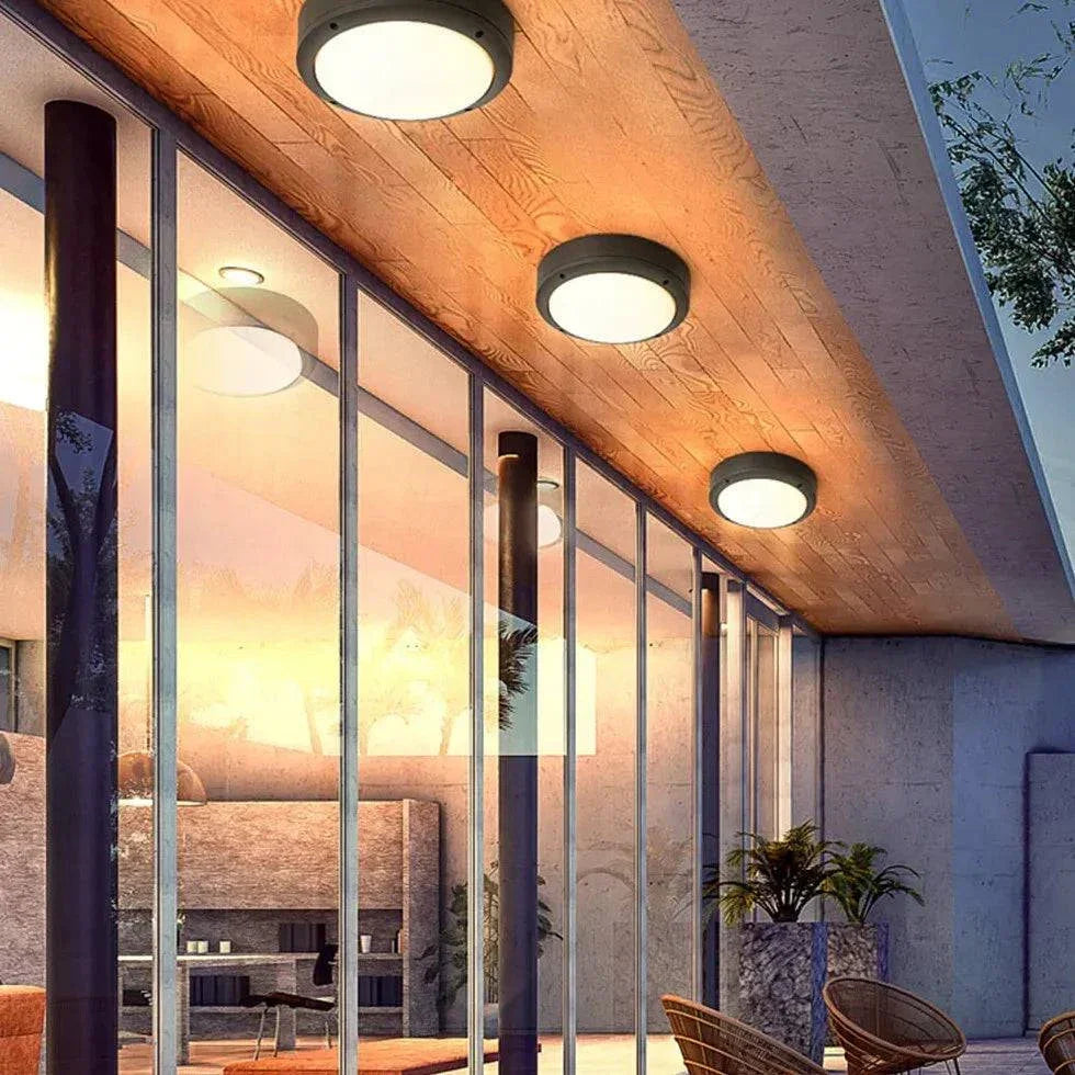 Eclairage Porte D'Entrée Moderne Extérieur Led Rond - Clowas.fr