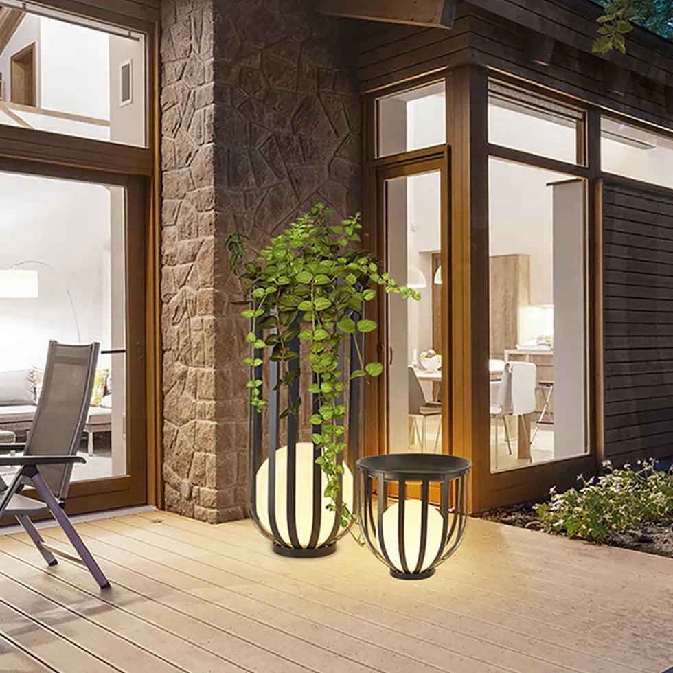 Spherical Iron Lantern Outdoor Floor lamps