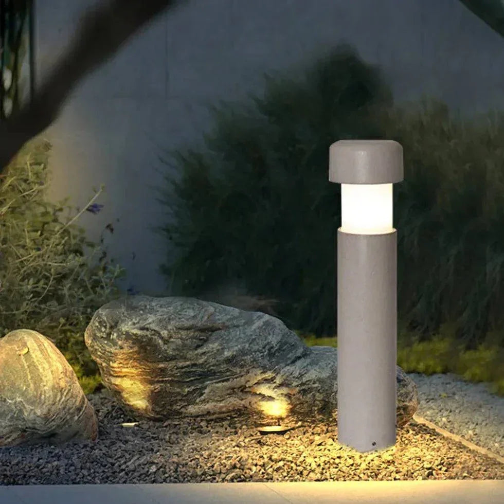 Lampadaire De Jardin Cylindrique Gris - Clowas.fr