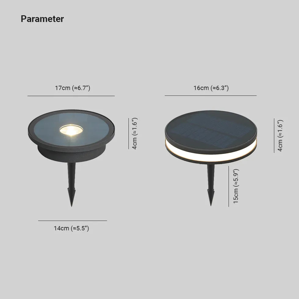 Lumière extérieure de jardin à LED à disque