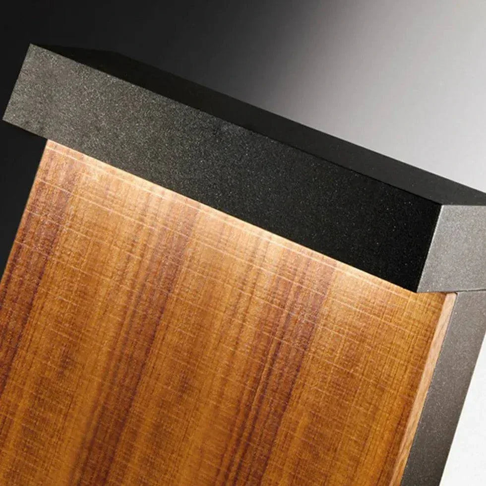 Lampe Colonne Rectangulaire Finition Bois - Clowas.fr