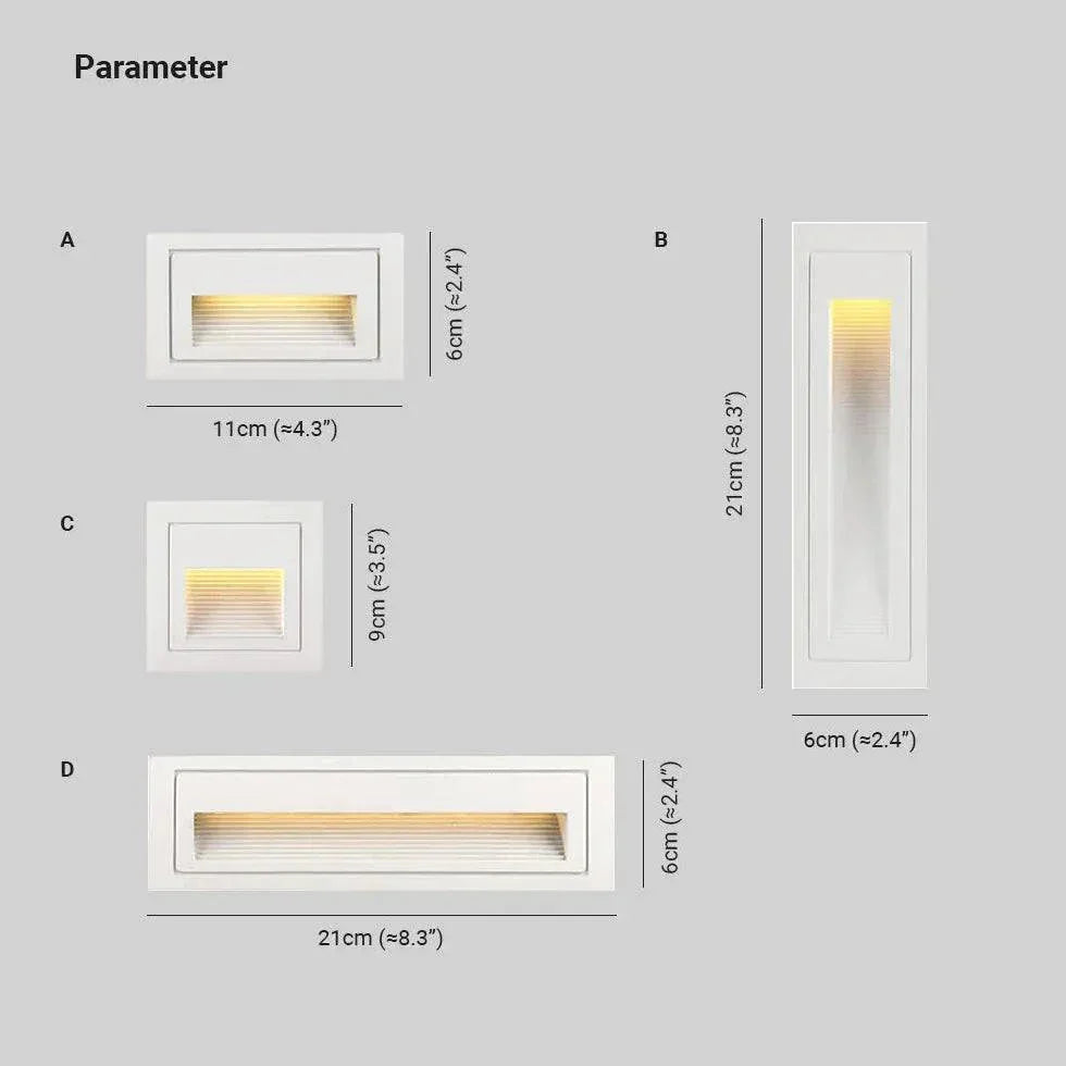 Luminaire Extérieur À Led Encastré Géométrique À Gradins - Clowas.fr