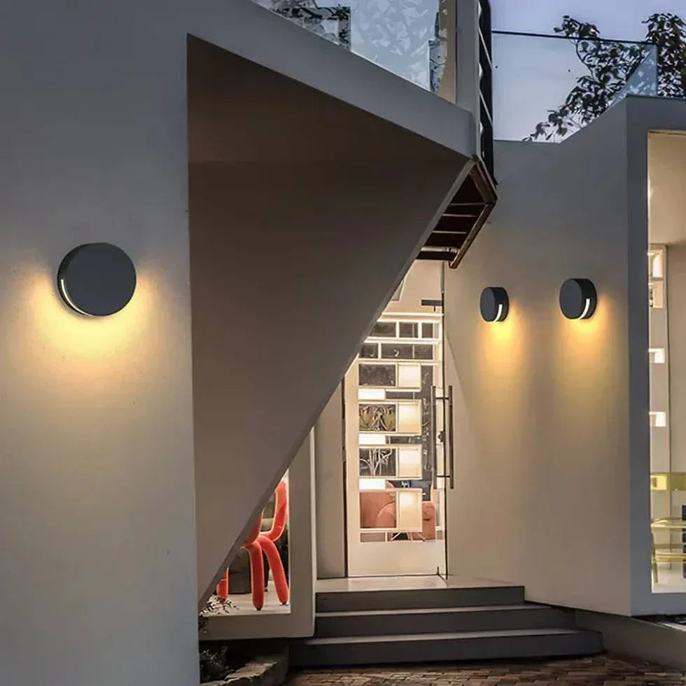 Applique Murale Extérieure Ronde Haut Et Bas Résistante Aux Intempéries - Clowas.fr