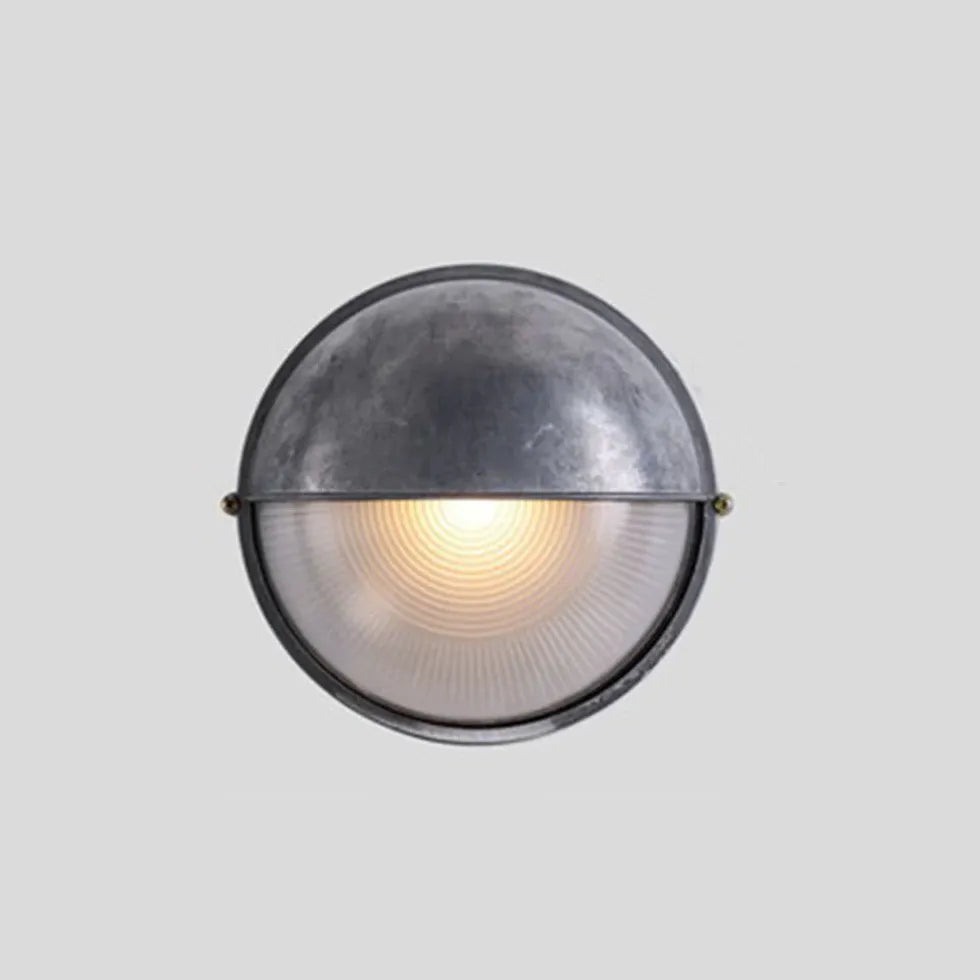 Geometric Silver Industrial Outdoor Wall Lights