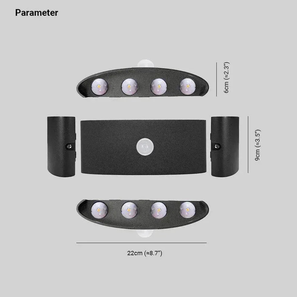 Applique Murale D'Extérieur À Led À Induction Pour Éclairage Haut Et Bas - Clowas.fr