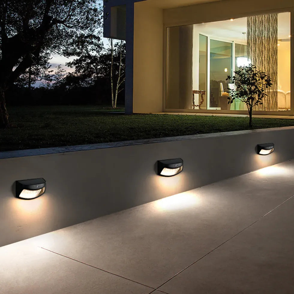 Copper Exterior Wall Lights with Solar Sensor