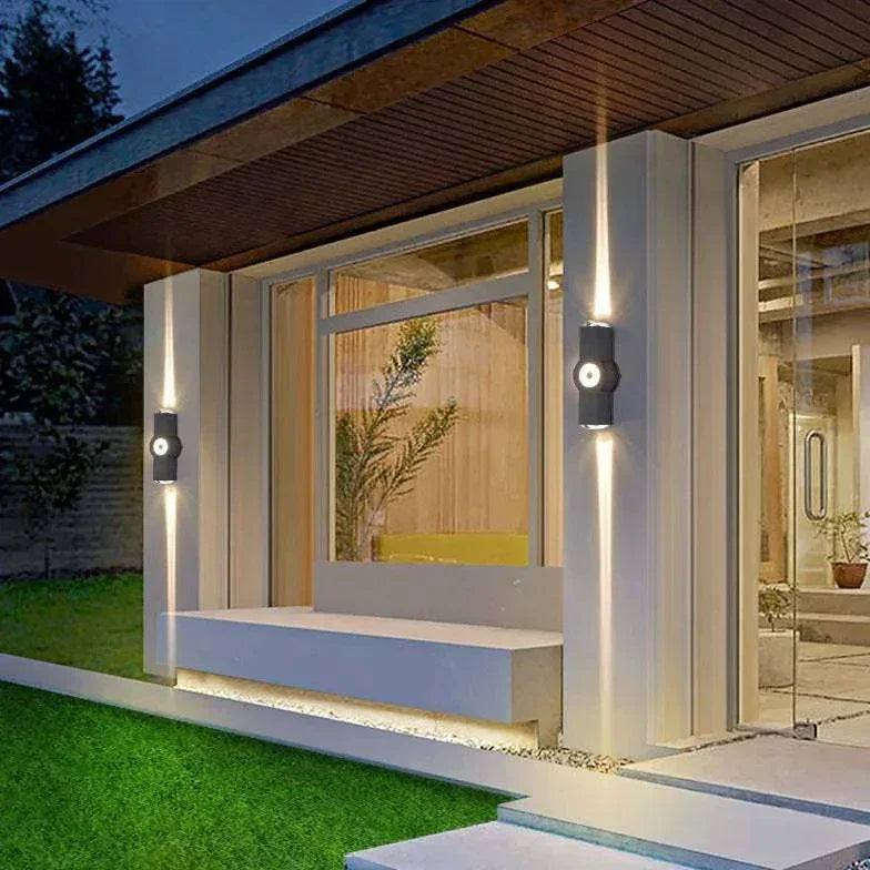 Applique Murale Led Noire Haut Et Bas Pour Jardin Extérieur - Clowas.fr