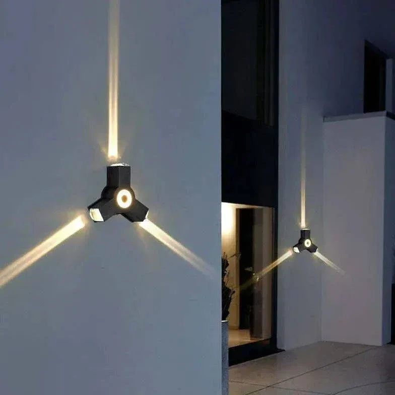 Applique Murale Led Noire Haut Et Bas Pour Jardin Extérieur - Clowas.fr