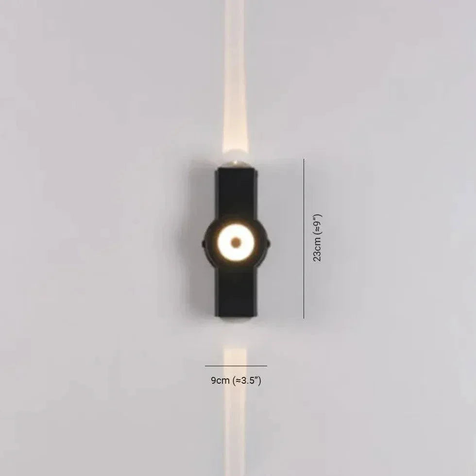 Applique Murale Led Noire Haut Et Bas Pour Jardin Extérieur - Clowas.fr