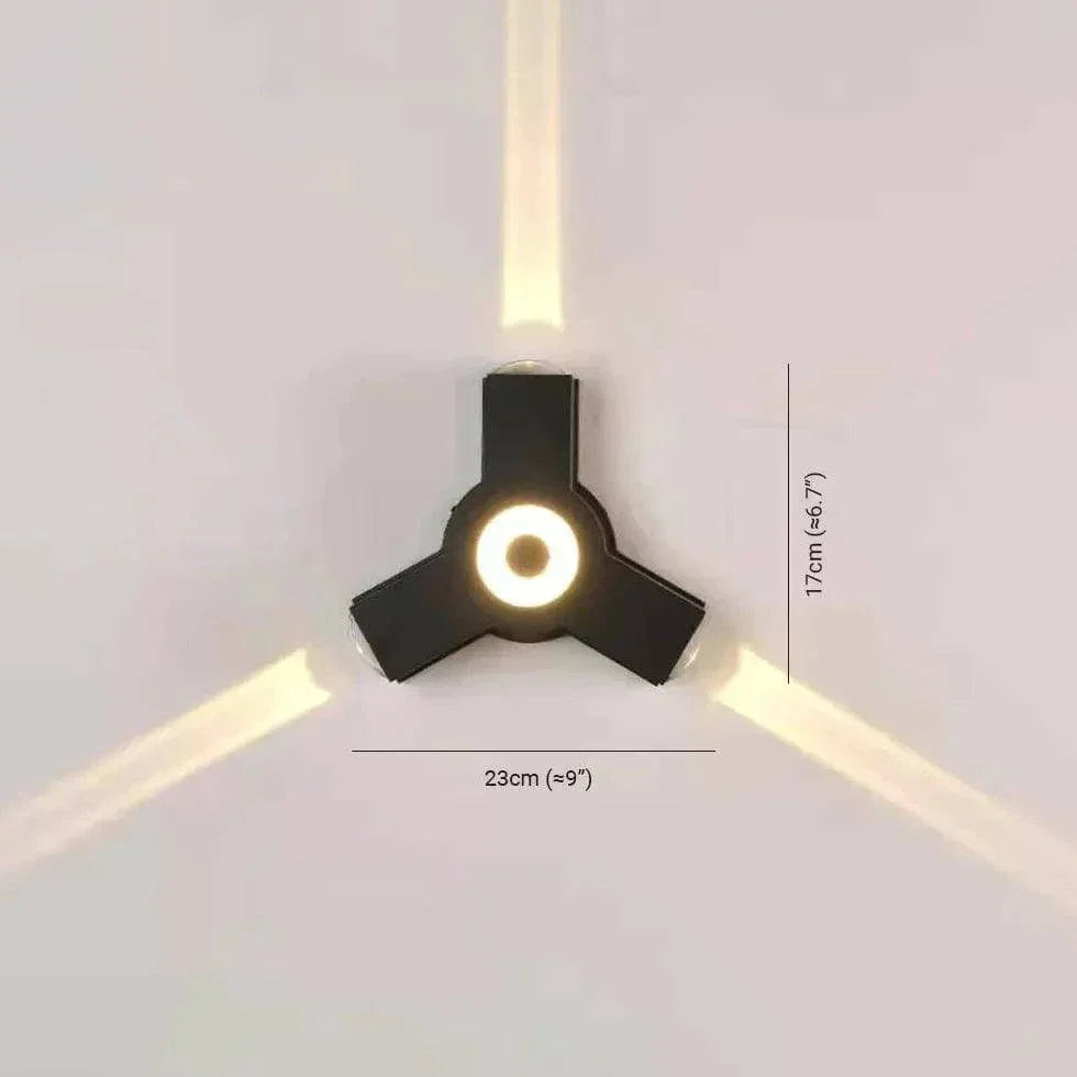 Applique Murale Led Noire Haut Et Bas Pour Jardin Extérieur - Clowas.fr