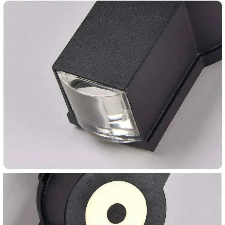 Applique Murale Led Noire Haut Et Bas Pour Jardin Extérieur - Clowas.fr
