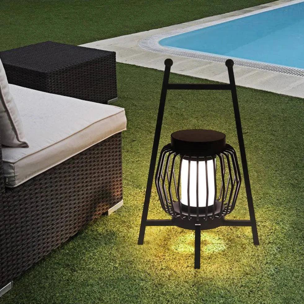 Lampadaire D'Extérieur Solaire Noir Lantern - Clowas.fr