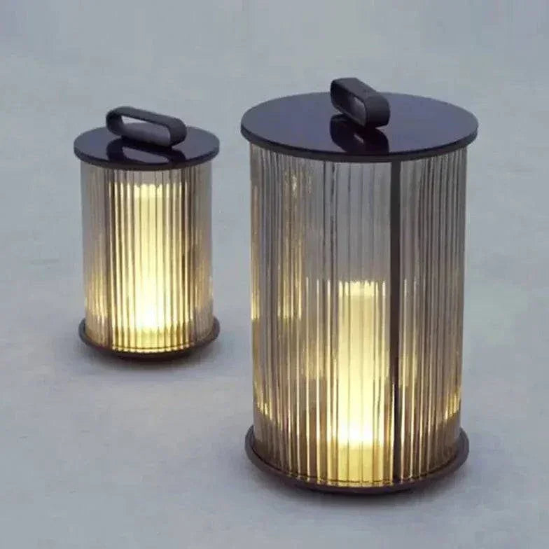 Lampadaire D'Extérieur À Rayures Verticales Transparentes - Clowas.fr