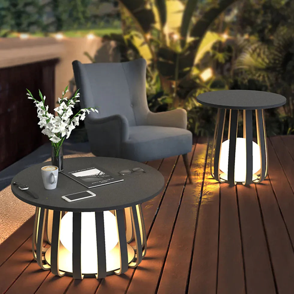 Black Table Garden Outdoor Floor Lamps