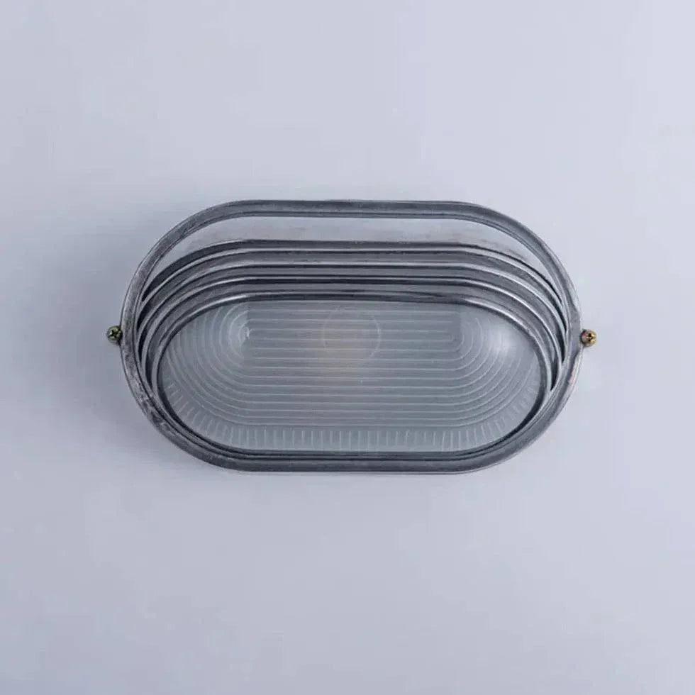 Applique Murale Extérieure Industrielle Argentée Géométrique - Clowas.fr