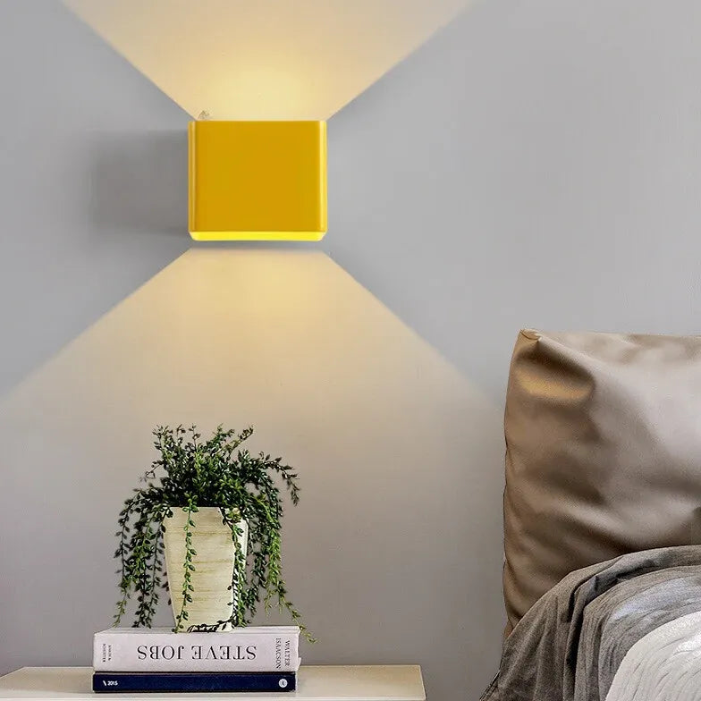 yellow wall light up and down led