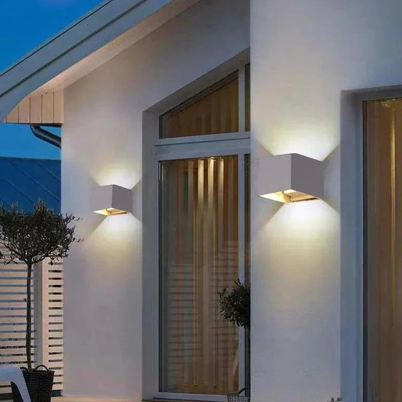 Appliques Murales Exterieures Lampe Led Double Carrée