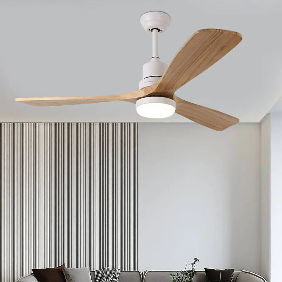 Luminaire salon tendance ventilateur bois nordique moderne